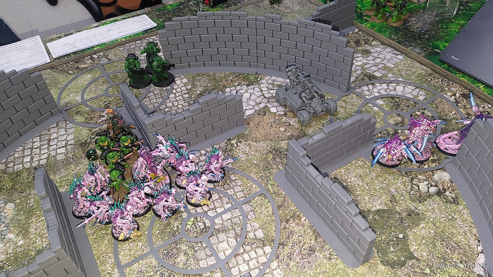 Mid-game action as the Salamanders start taking control