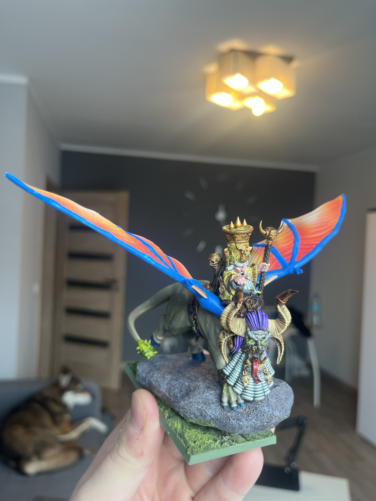 Miniature with scratch-built stone base