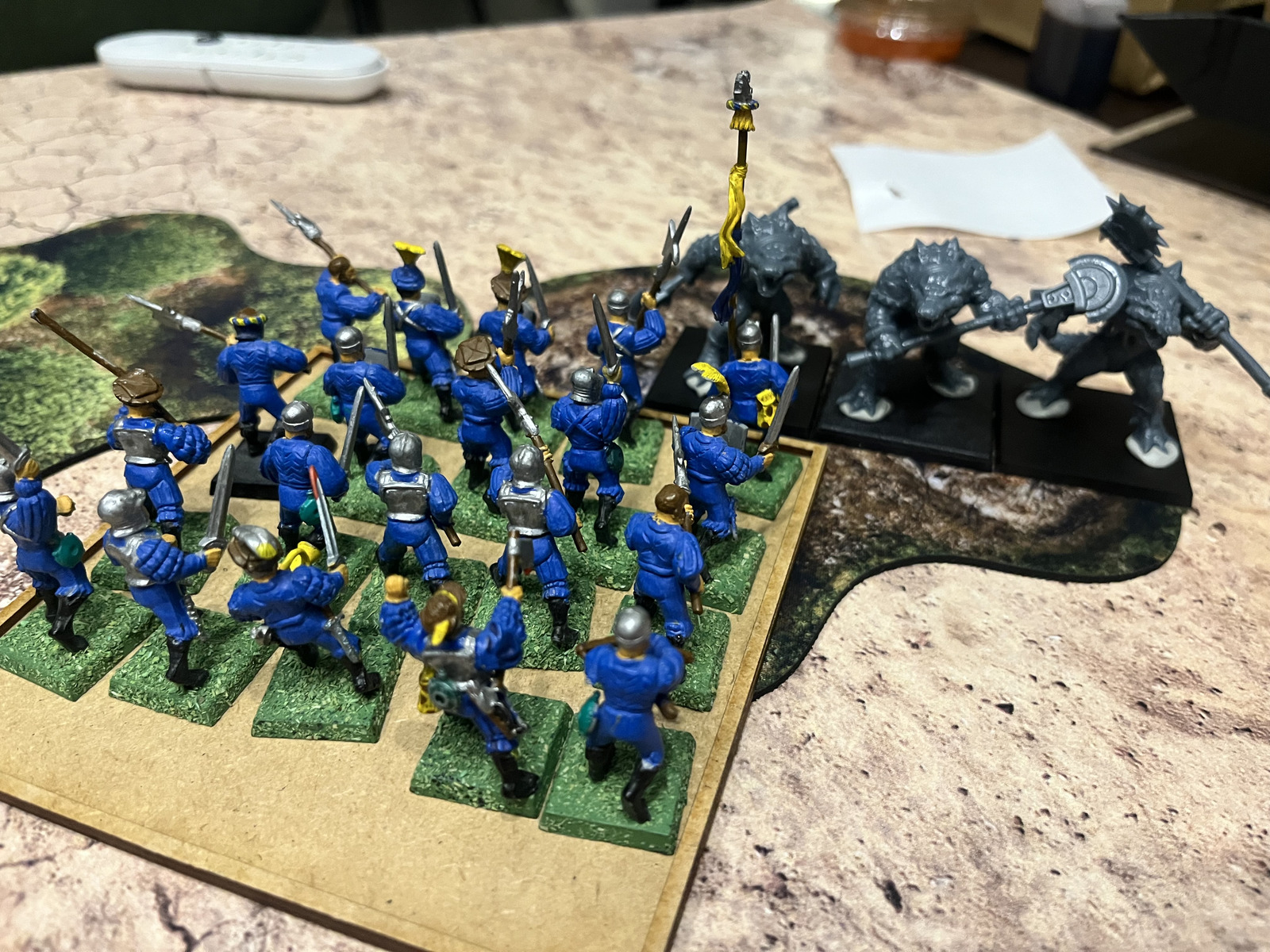 Sellswords charging the Kroxigors