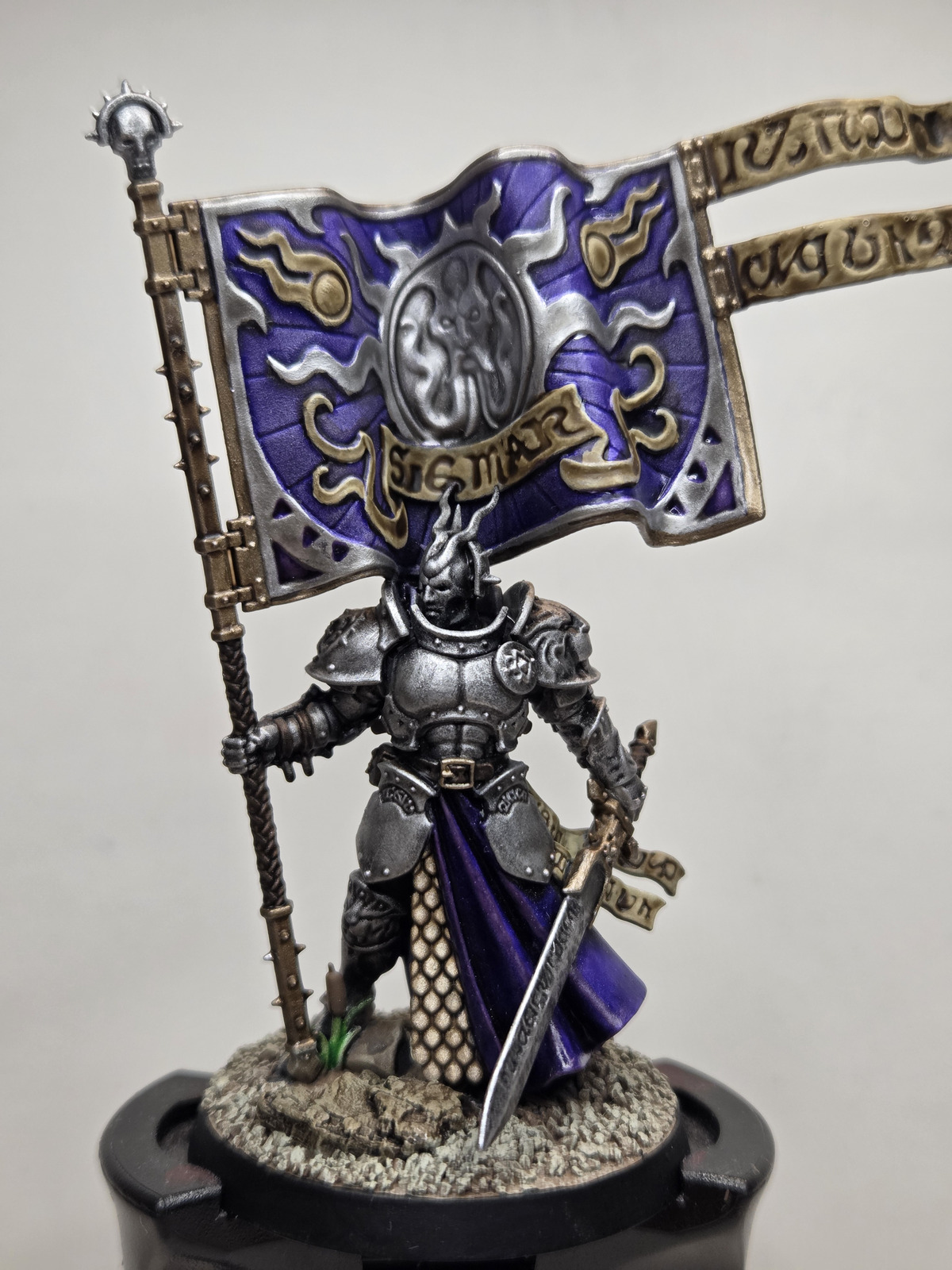 The same basing materials painted in a different color scheme