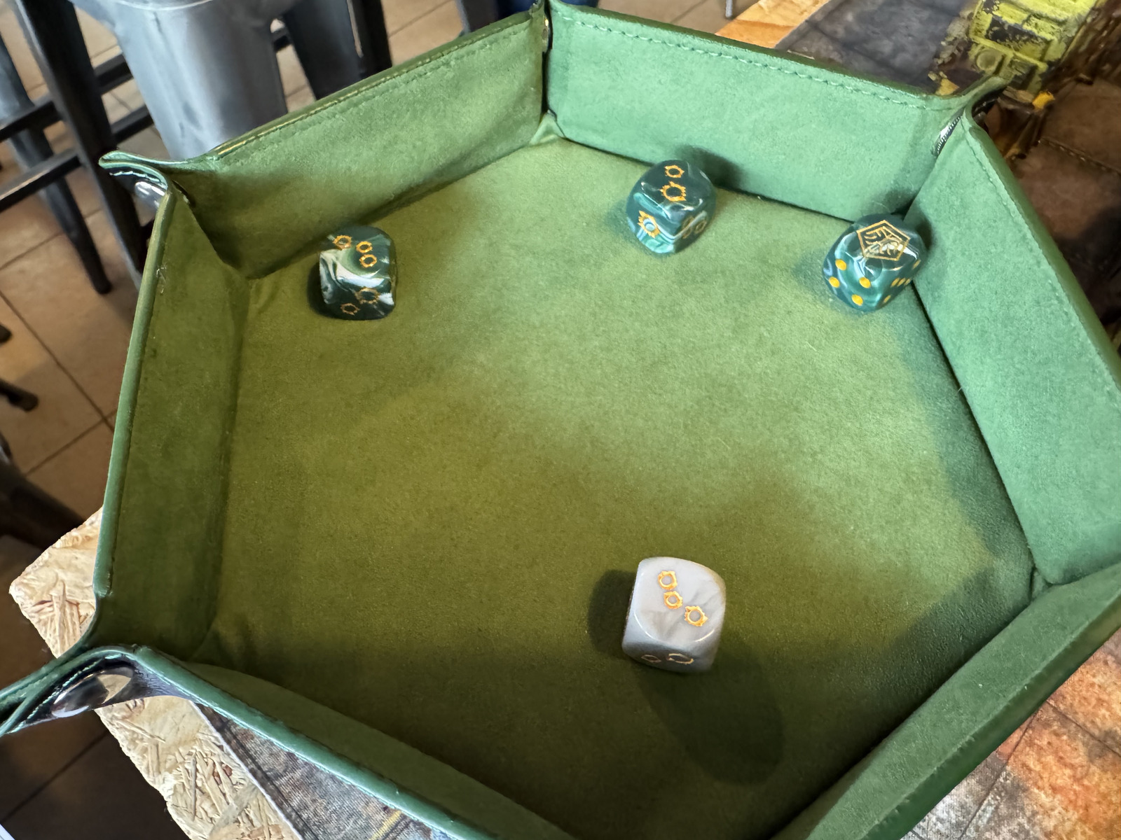 Wide shot of the full-table Kill Team board