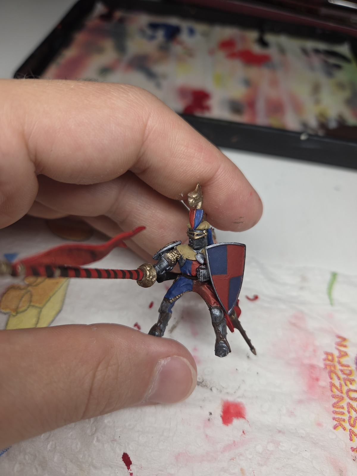Progress shot of the knight
