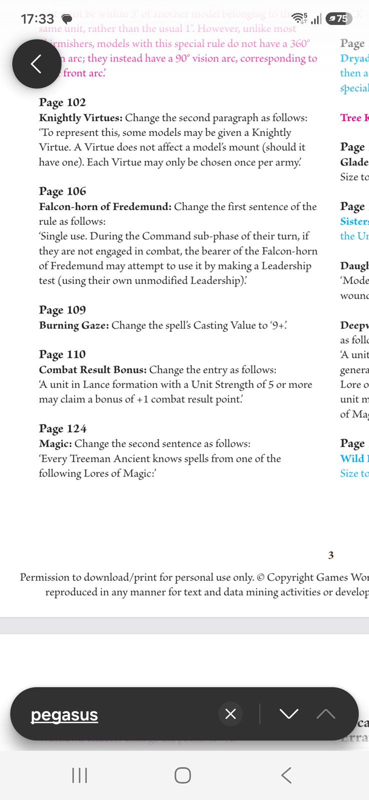 Lance and combat resolution clarification