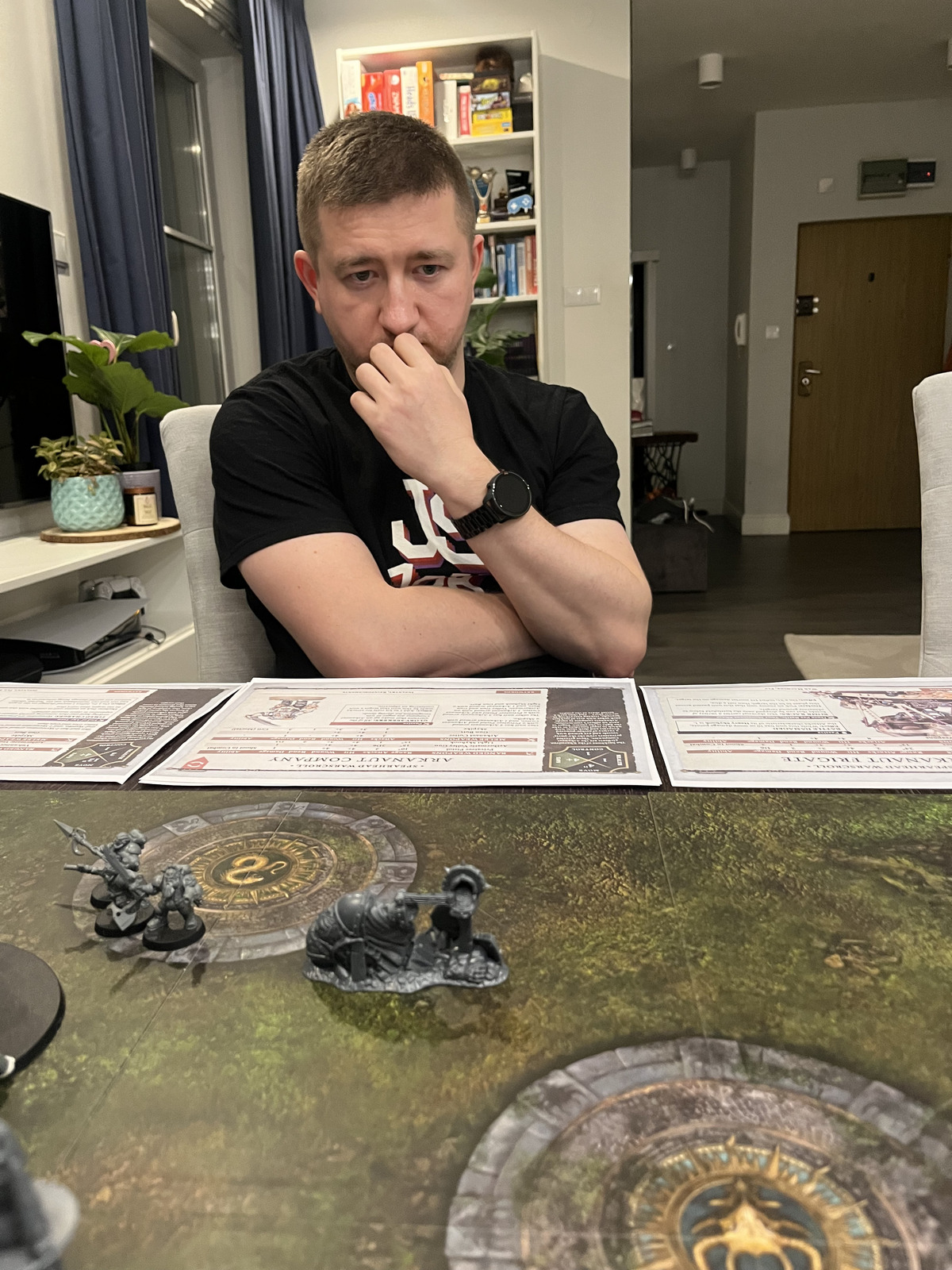 Andrzej plotting several turns ahead