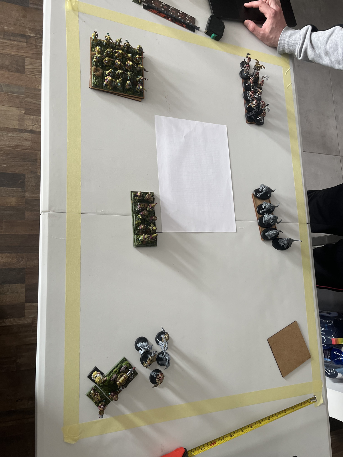 Close-up of the battle line