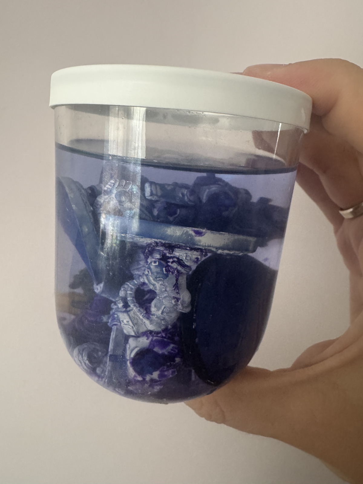 Original Angels of Death after the second scrub, with the blue plastic starting to show through