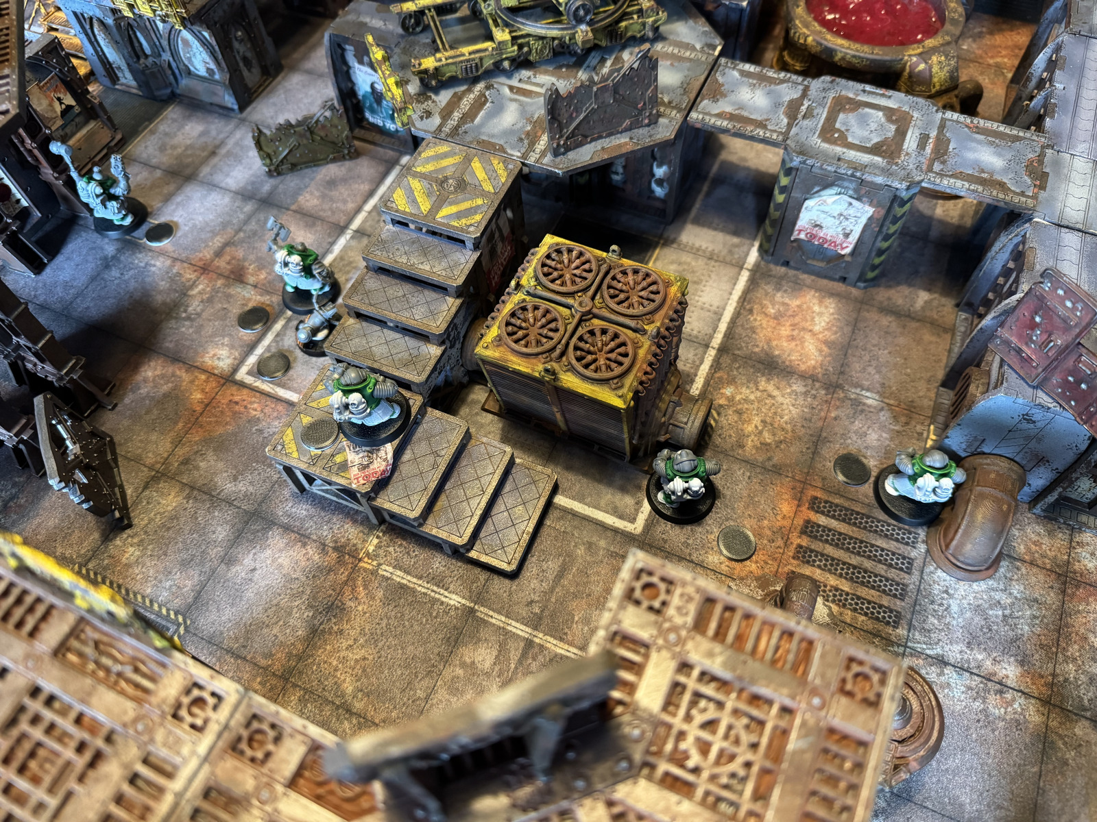 The central terrain piece dominating the battlefield