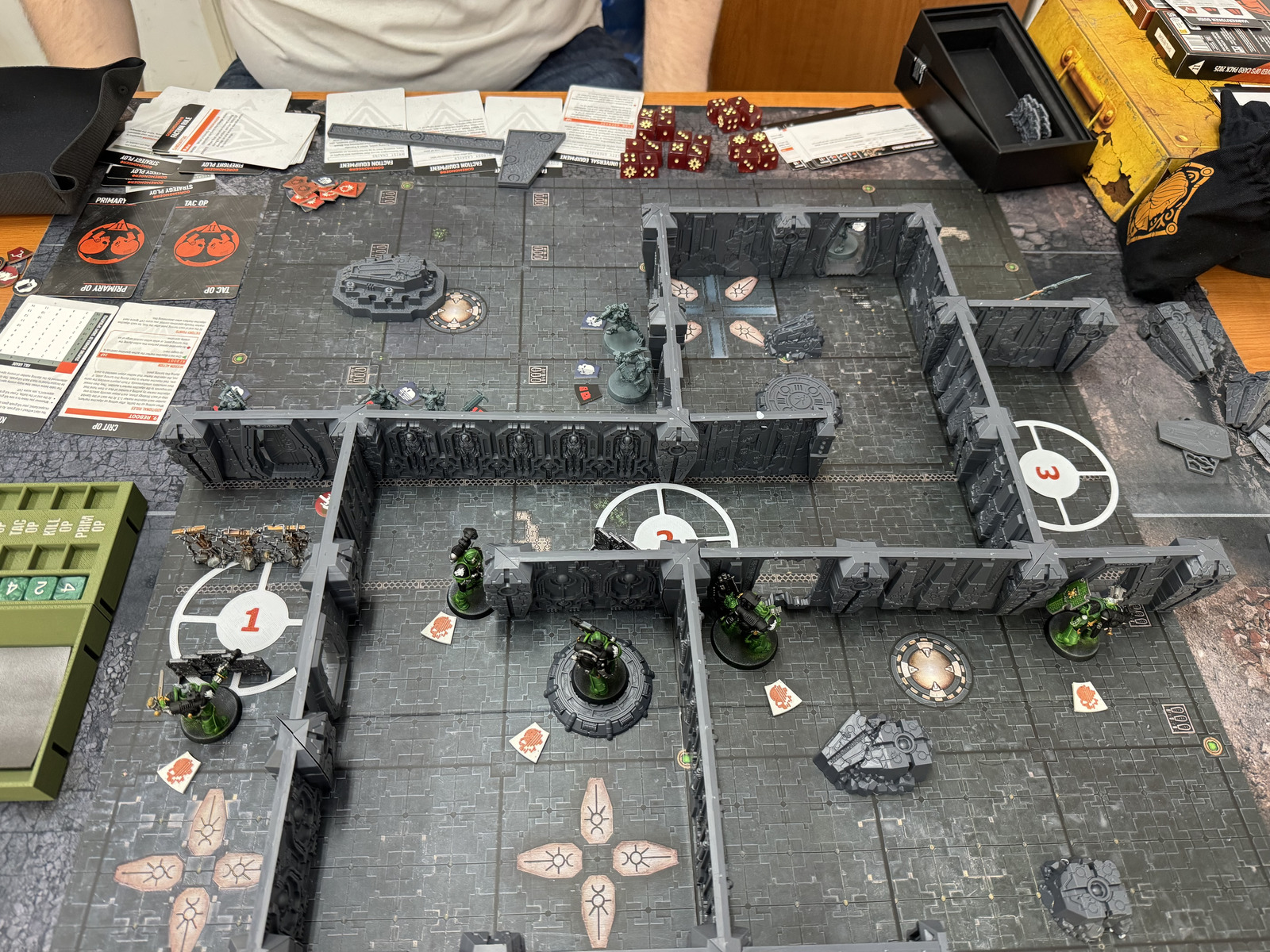 Close-up of the Deathwatch team during the game