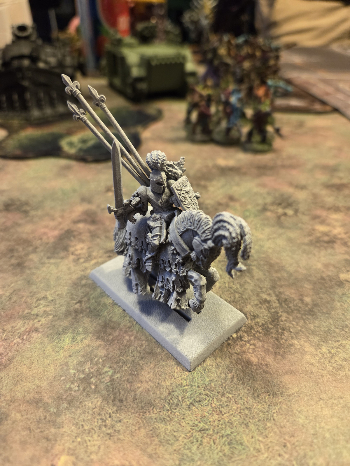 Freshly painted Warhammer miniature - second progress shot