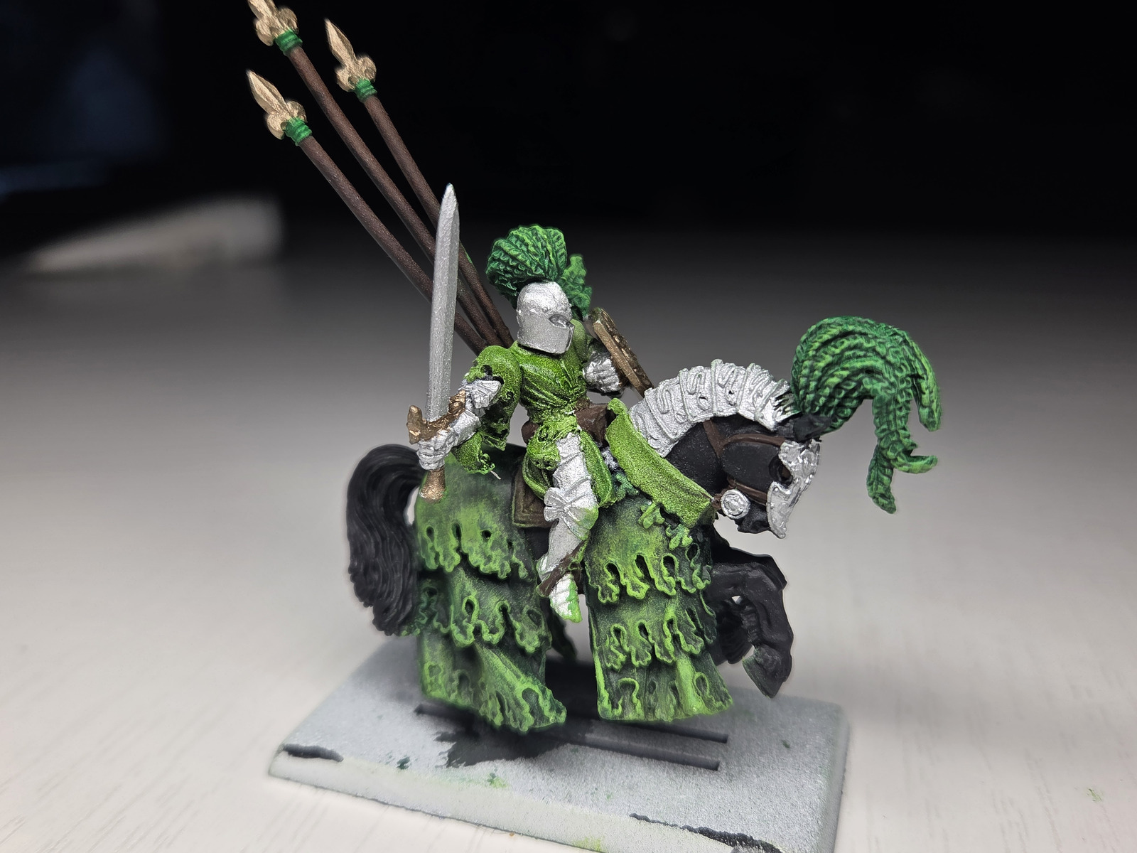 Work in progress miniature, front view