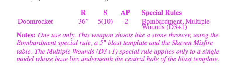 Doomrocket rules preview