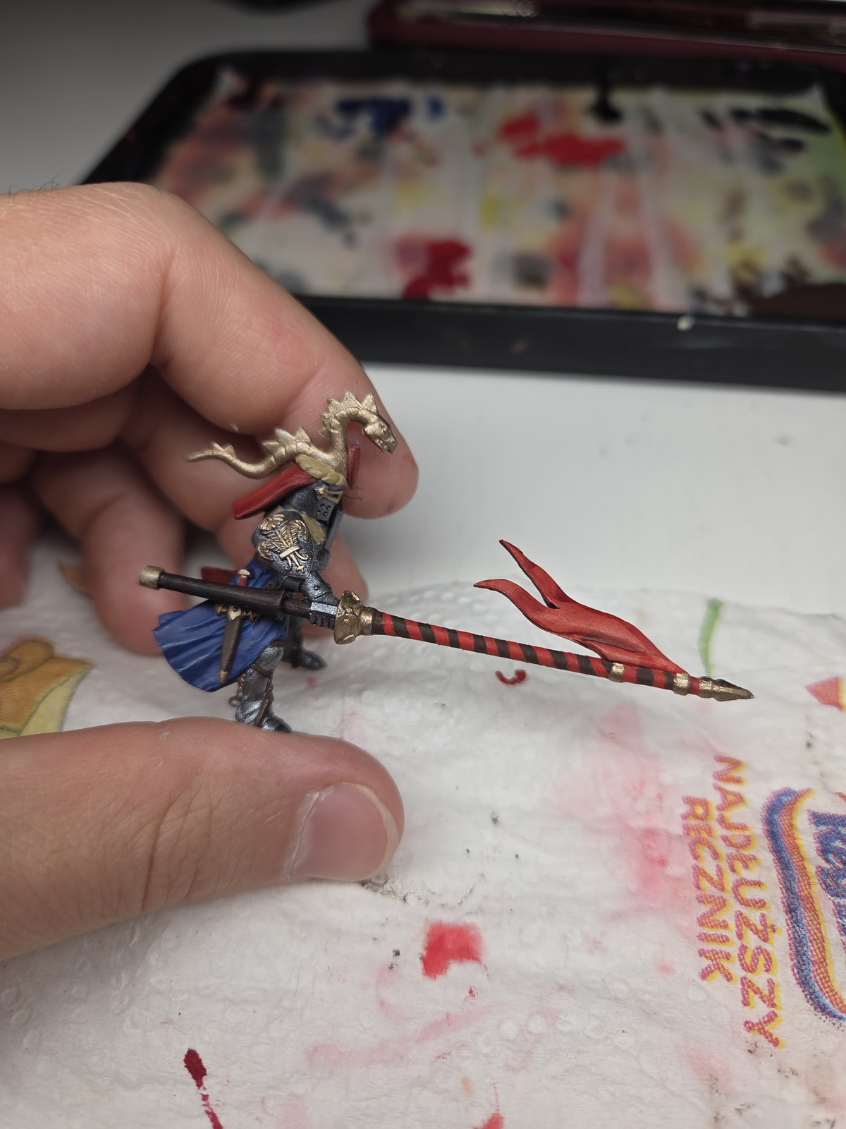 Another angle on the nearly finished knight