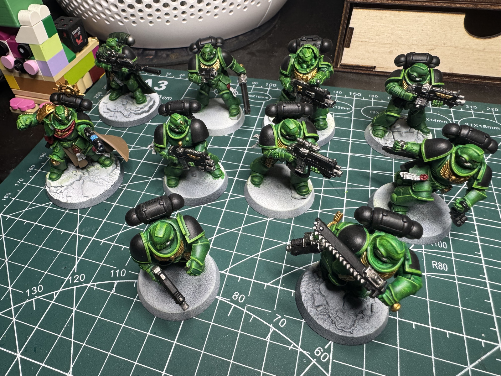 The full painted group