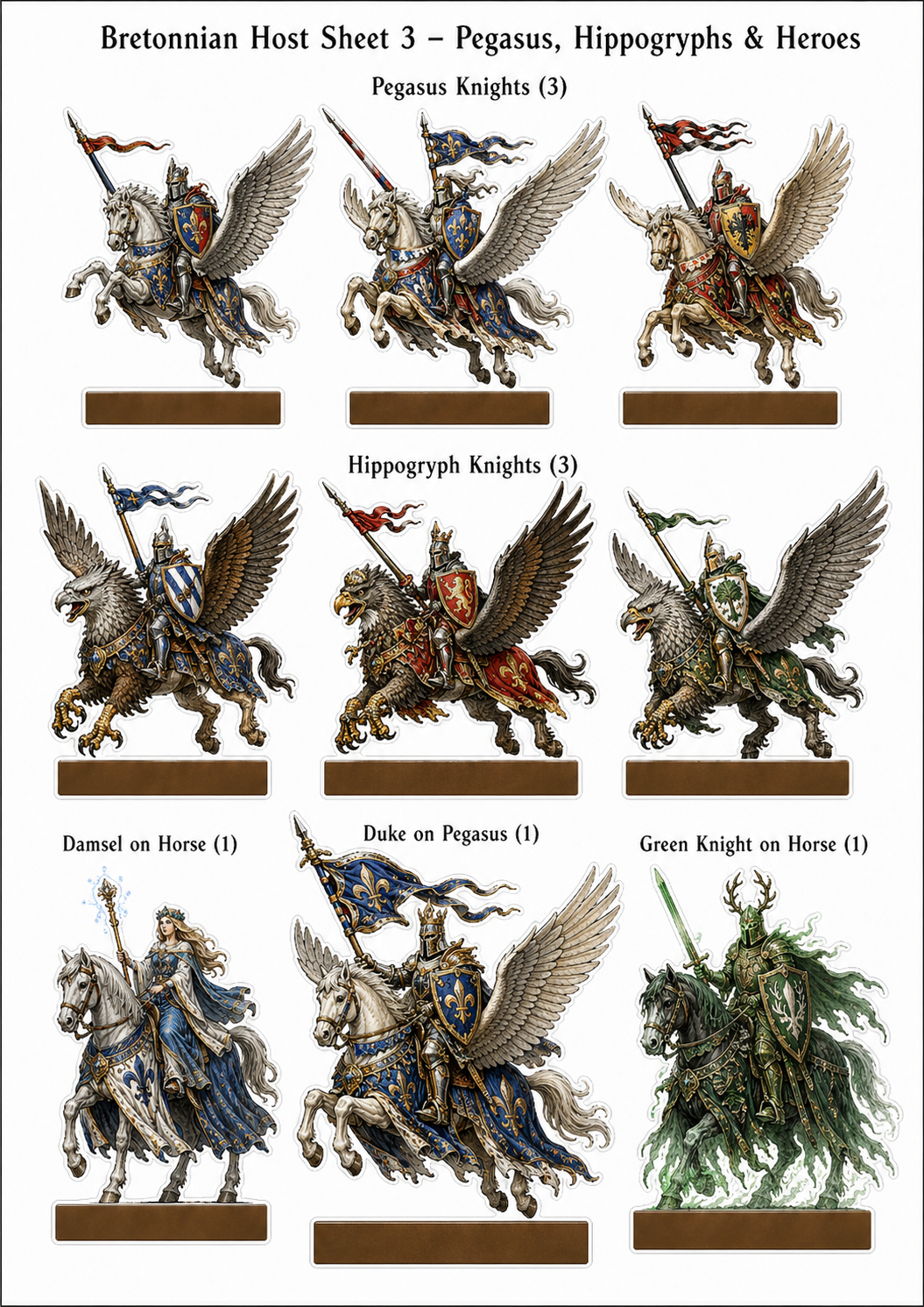 Bretonnian cardboard army concept 1