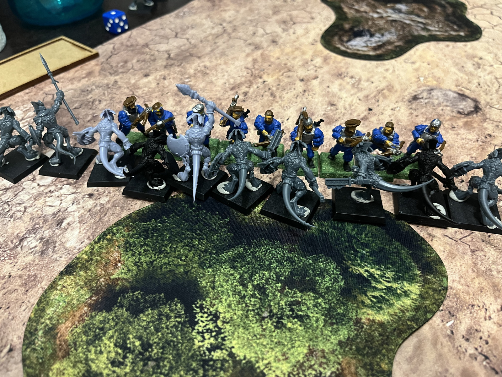 Brigands chasing Skinks into the forest