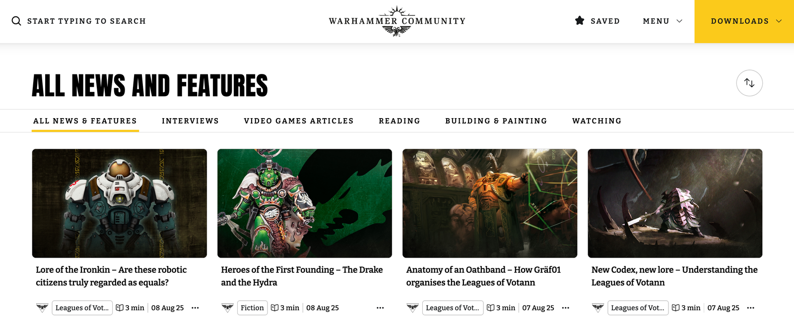 Warhammer news screenshot