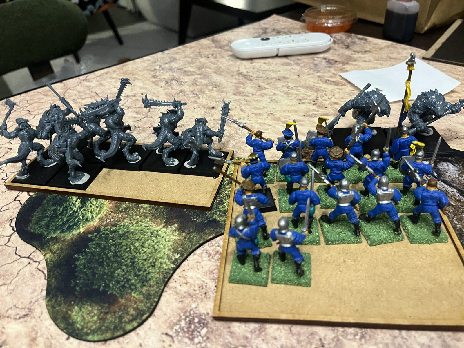 Saurus charge repelled by Hireling fire