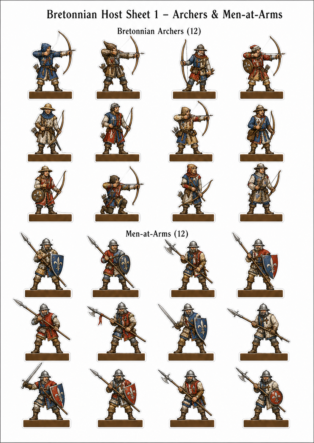 Bretonnian cardboard army concept 2