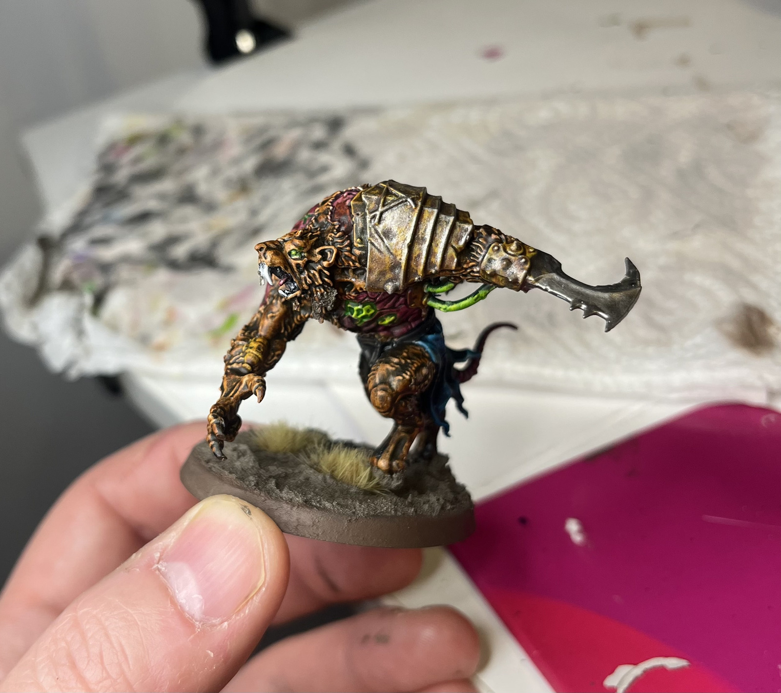 Three painted Rat Ogres