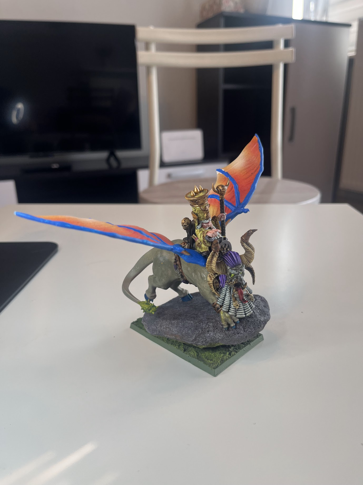 Painted miniature side view
