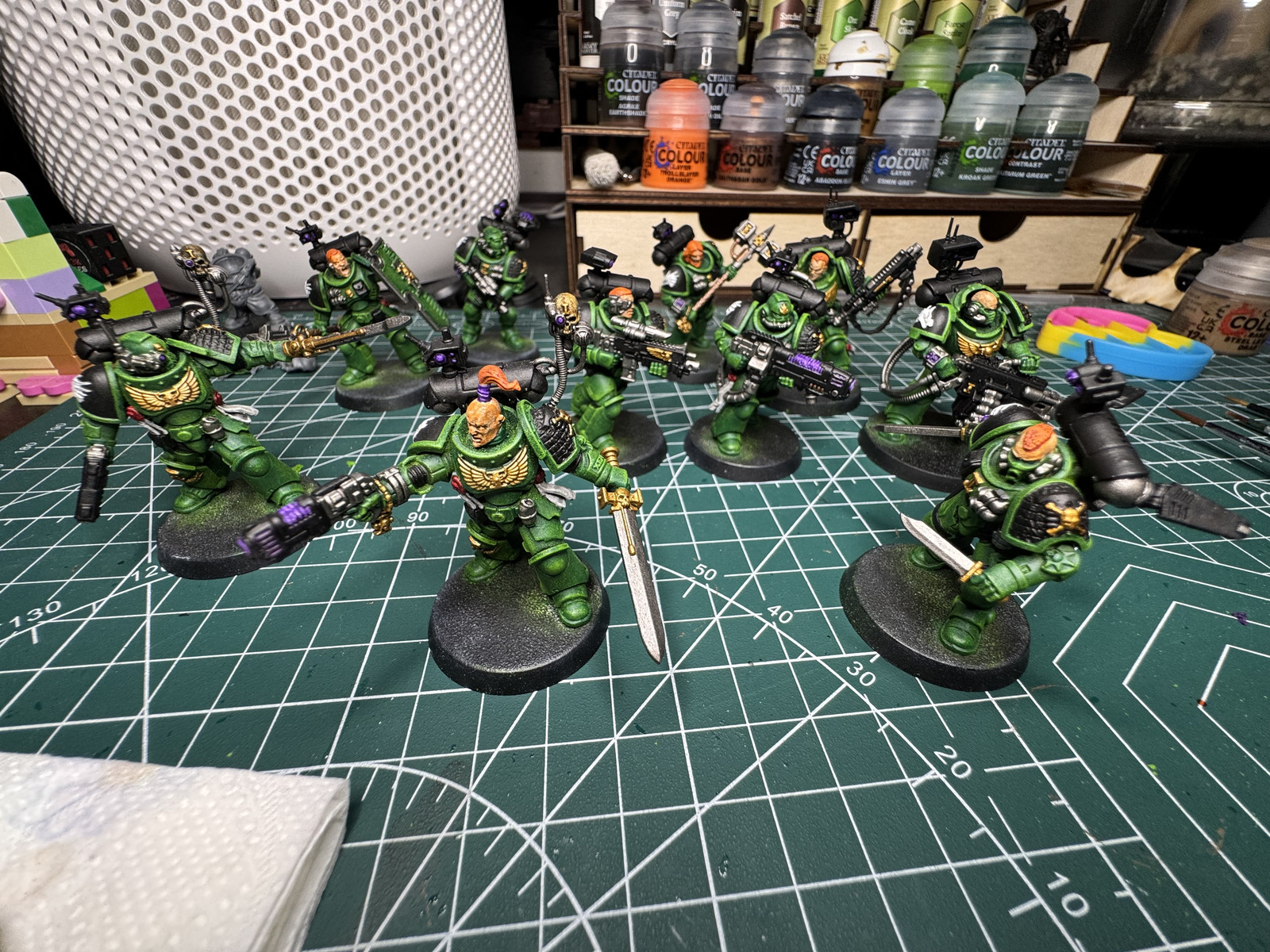 Salamanders with purple plasma