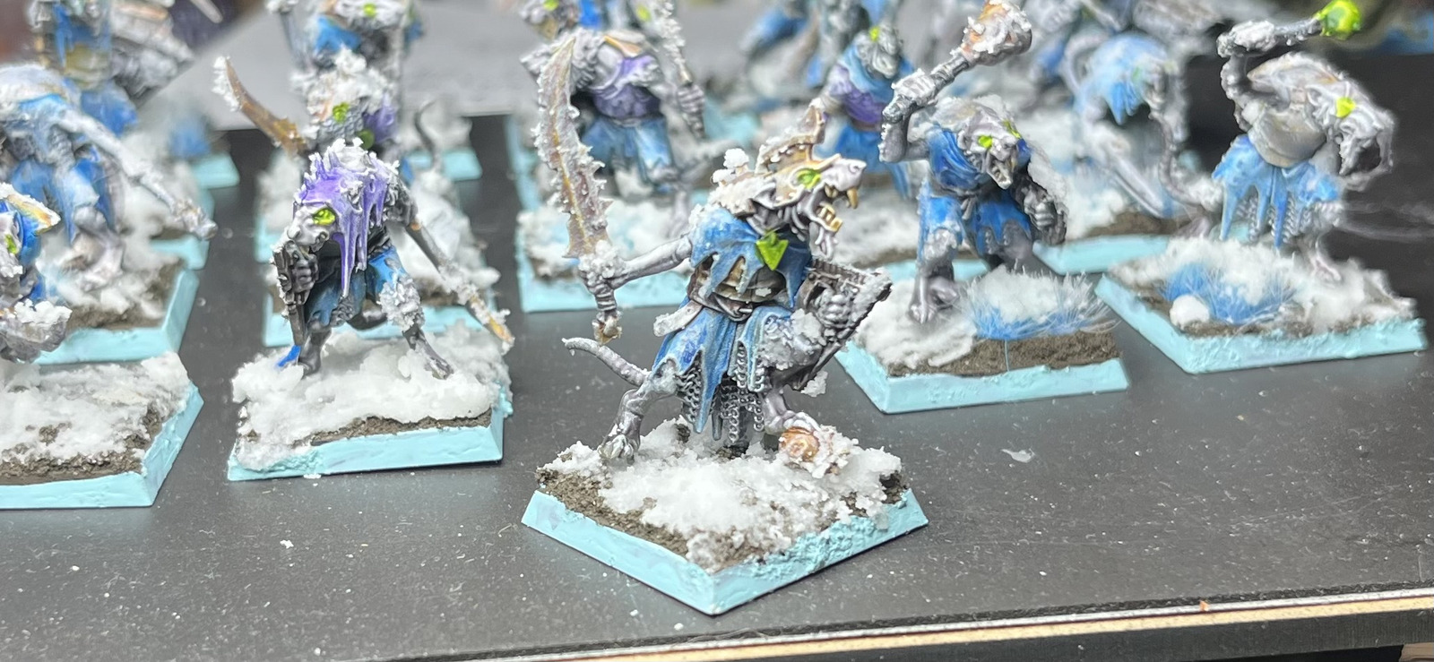 Close-up of the finished Clanrats