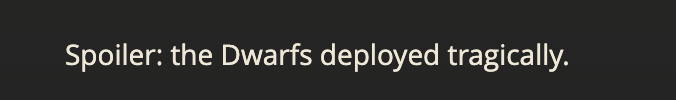 Screenshot from the battle report discussion