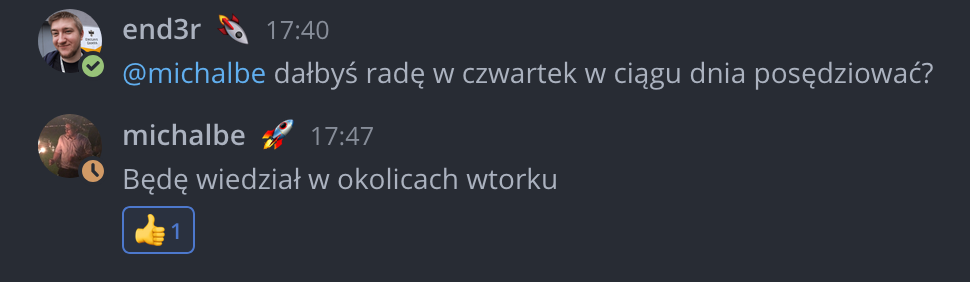 Scheduling screenshot