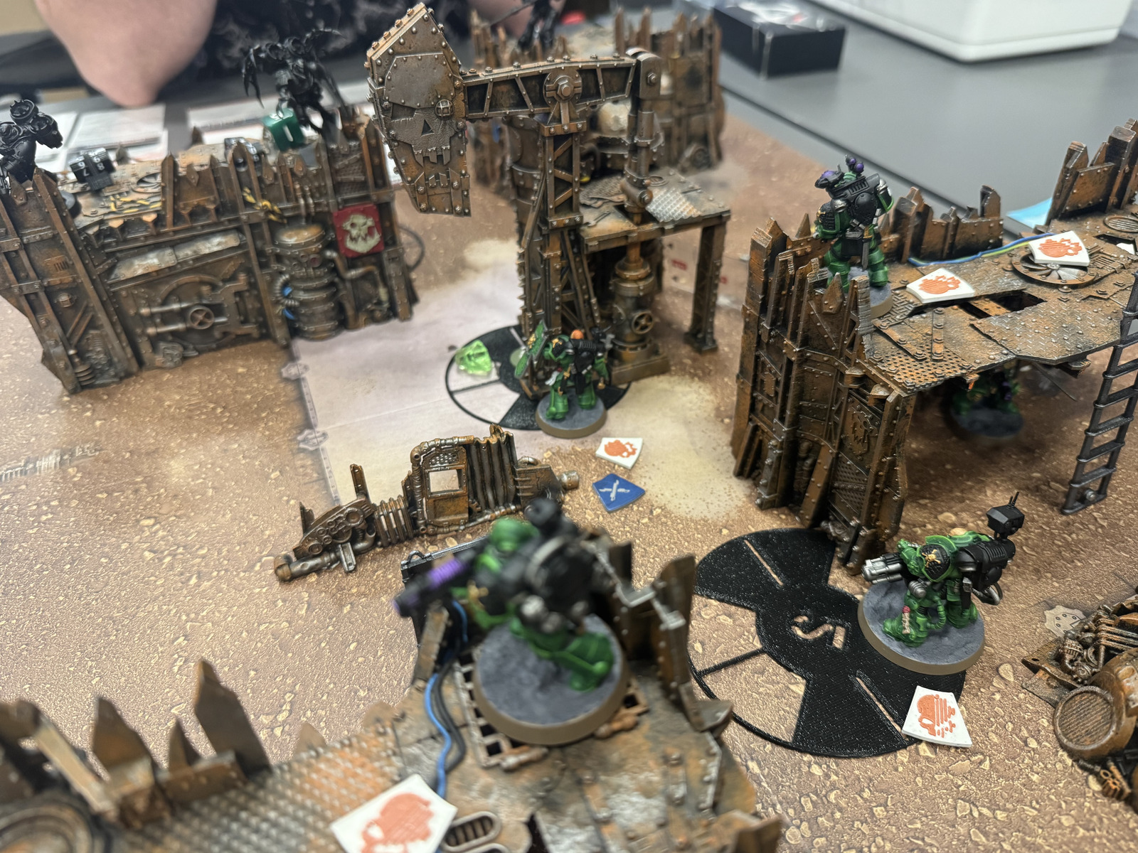 First round action at the tournament