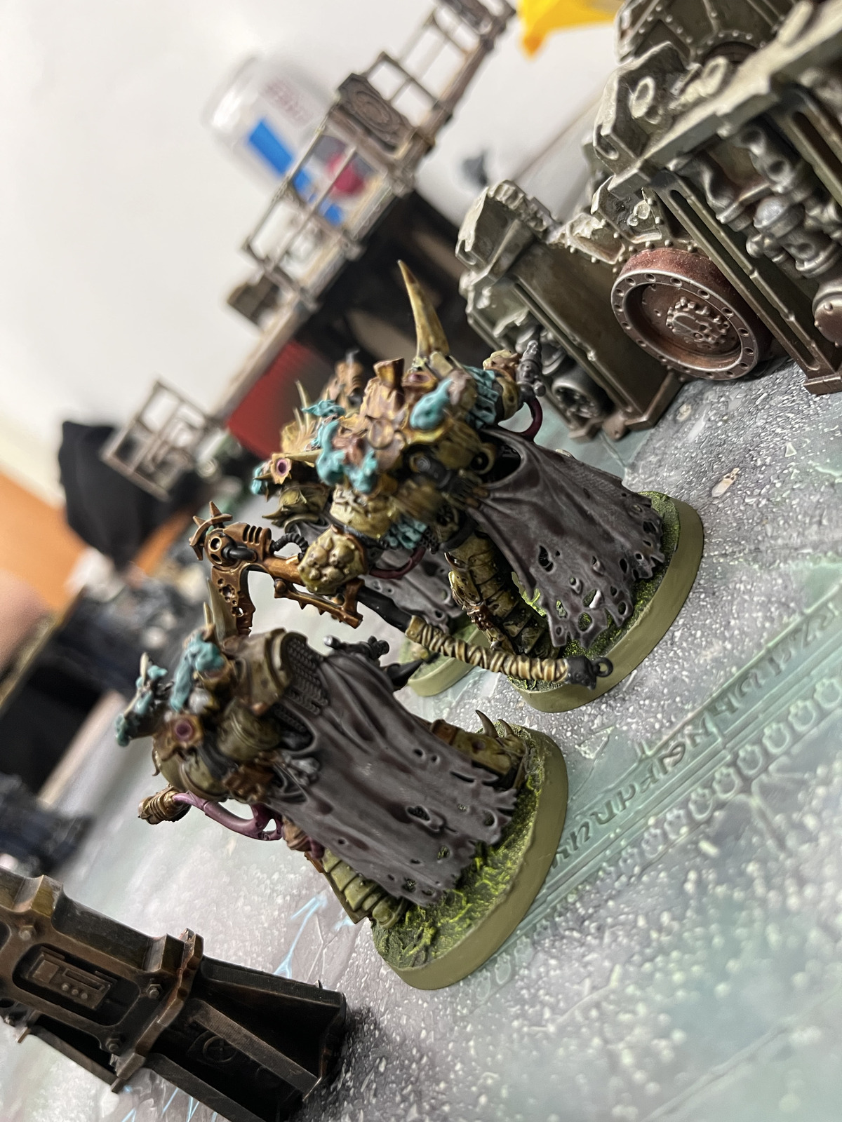 Armies engaged across the table