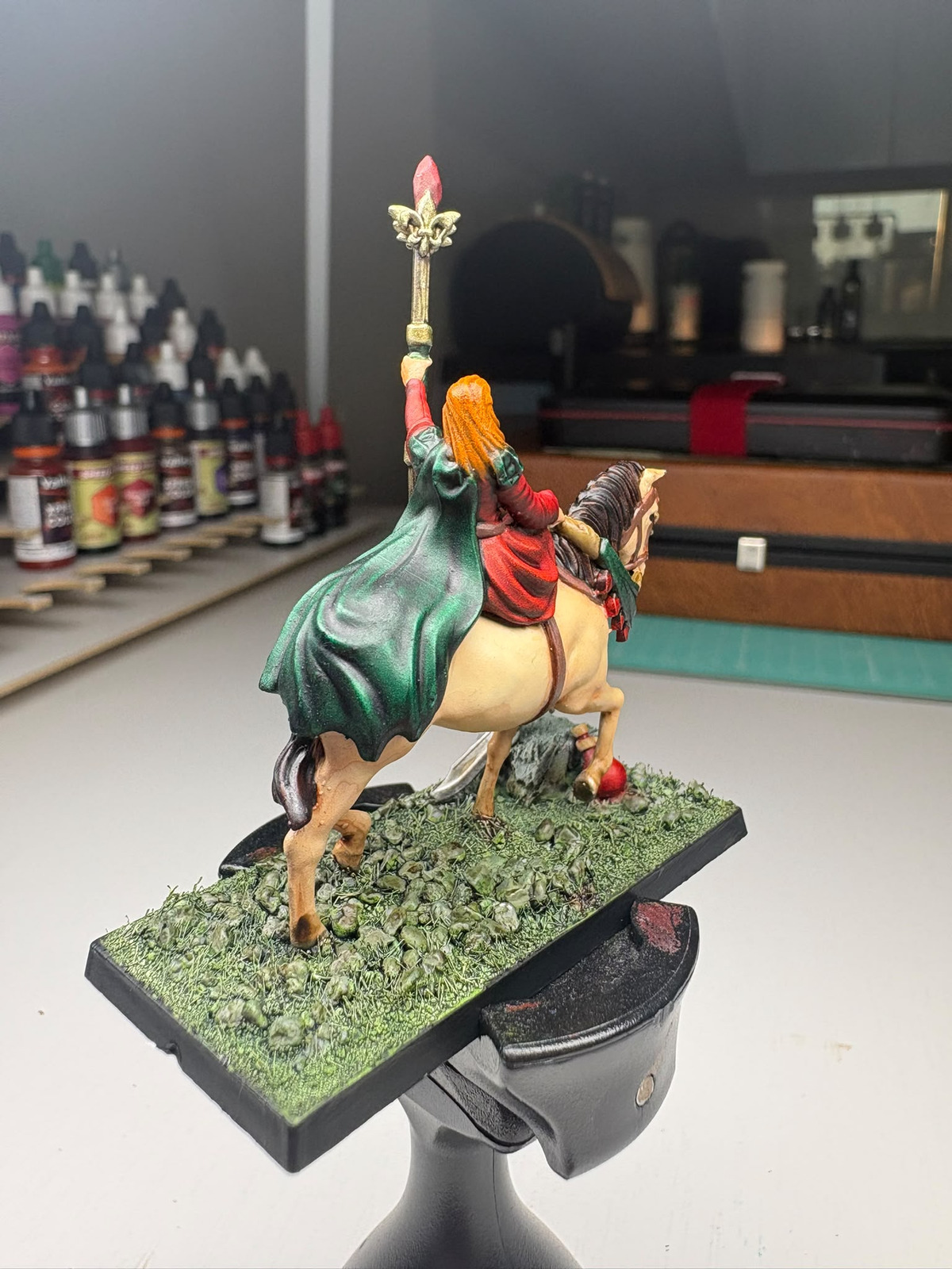 Another angle of the completed knight