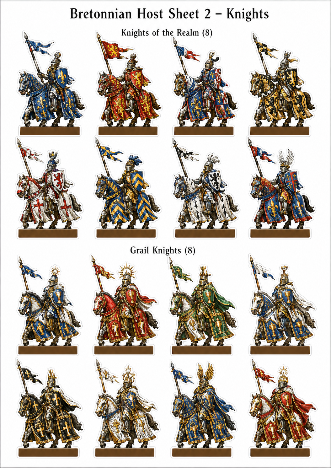 Bretonnian cardboard army concept 3