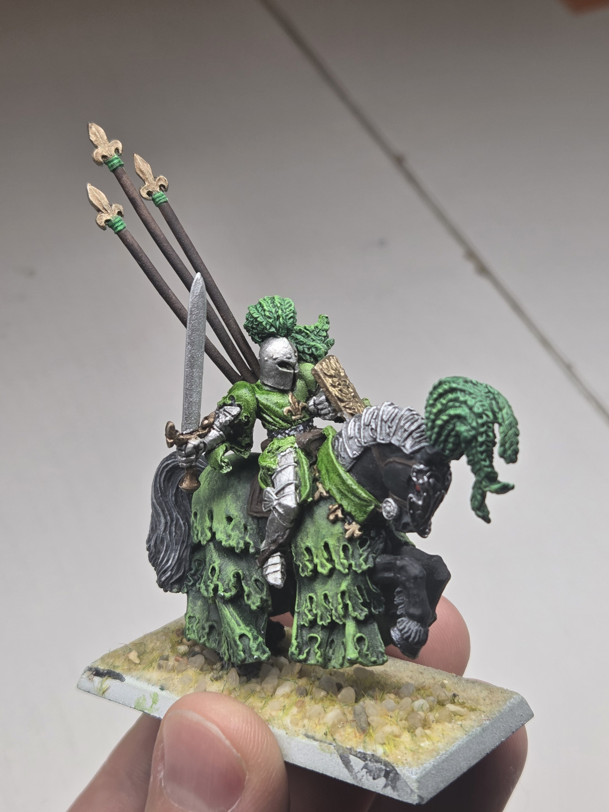 Close-up progress shot