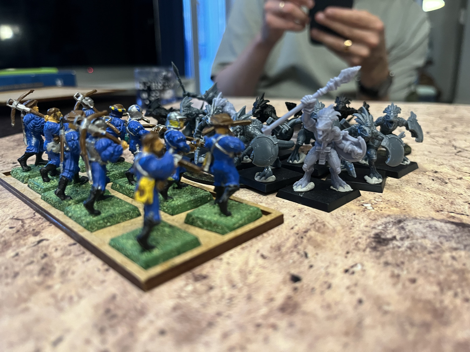 Brigands charging the Skinks on the hill