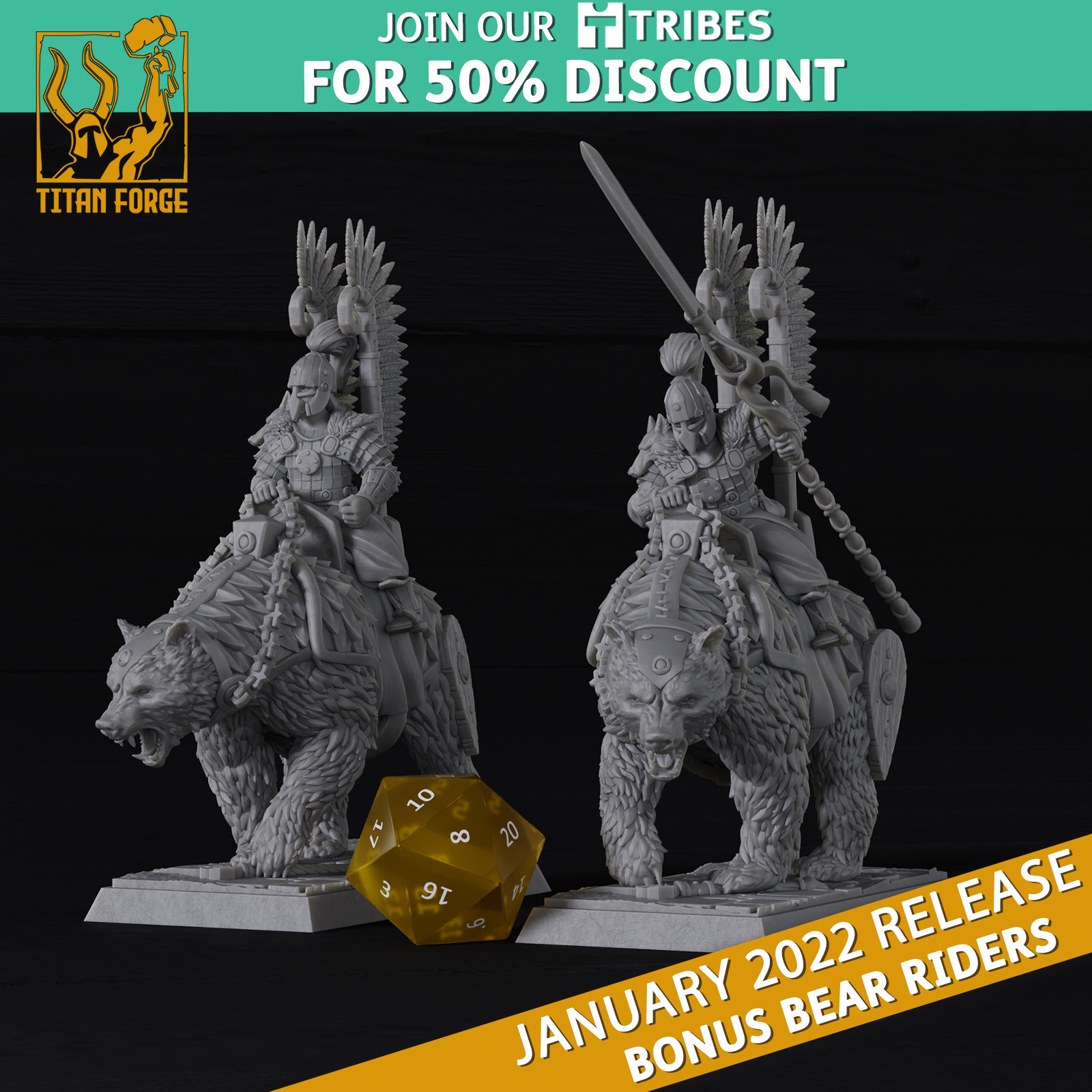 Titan Forge Ursa Empire monstrous cavalry on bears