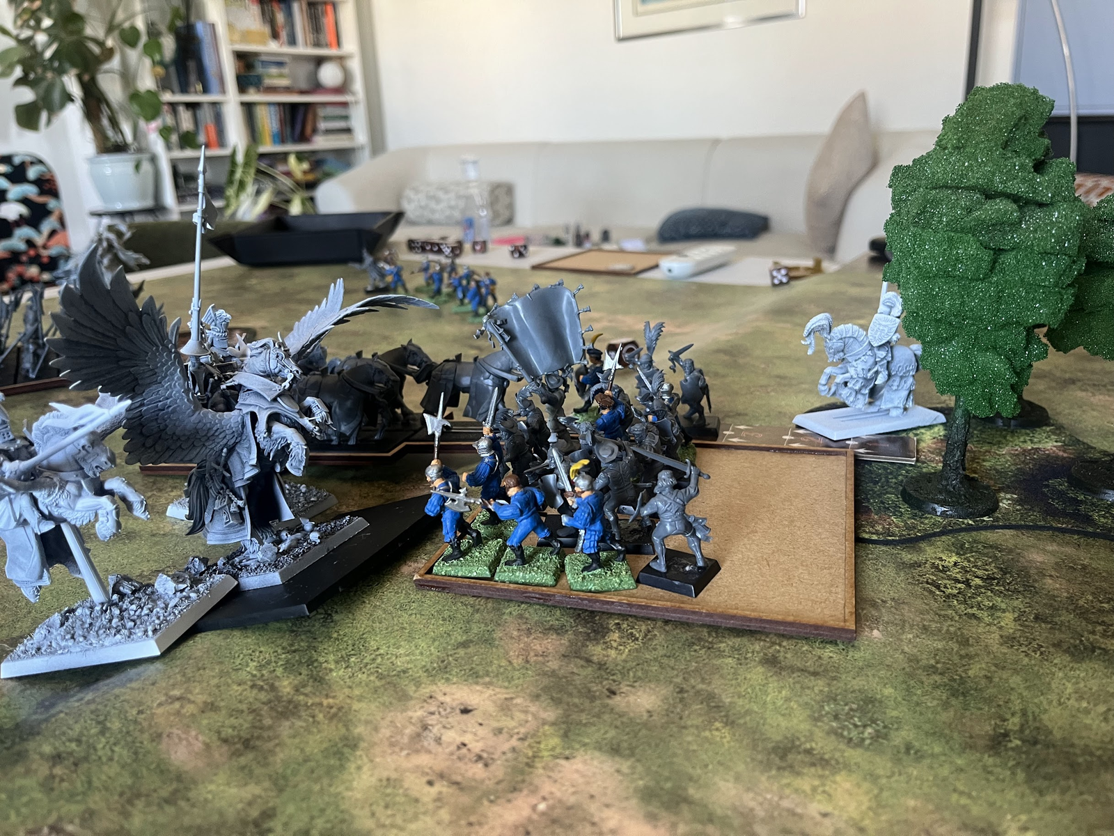 The centre collapses as a ghostly threat appears behind the infantry