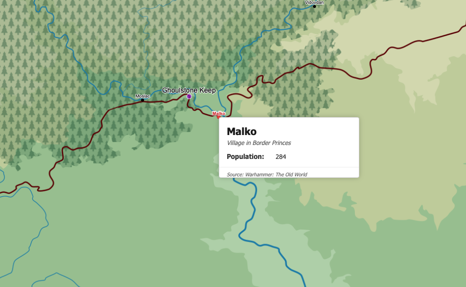 Map reference for Malko and the campaign area
