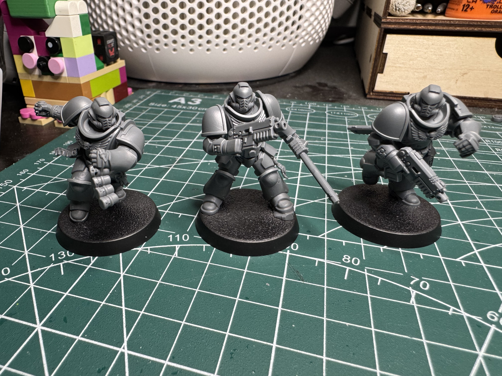 Fresh reinforcements: Grenadier and two Assault marines assembled for the team