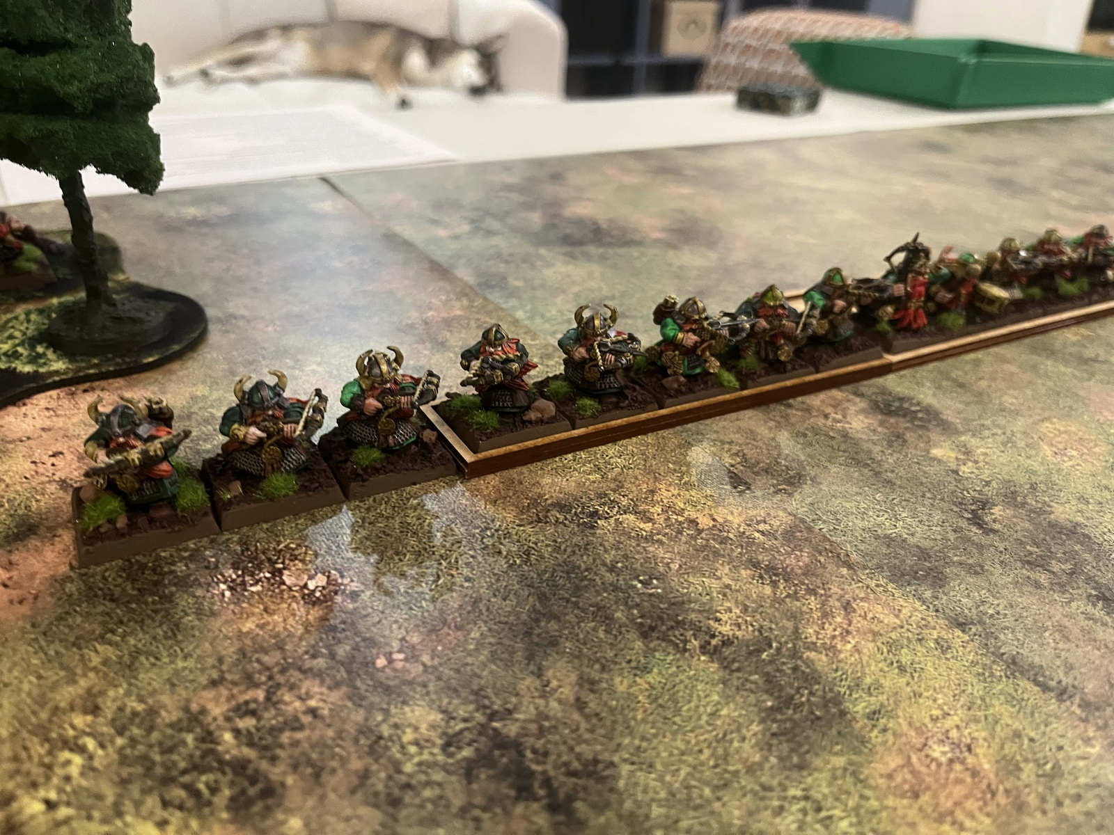 Irondrakes deploy in a long firing line