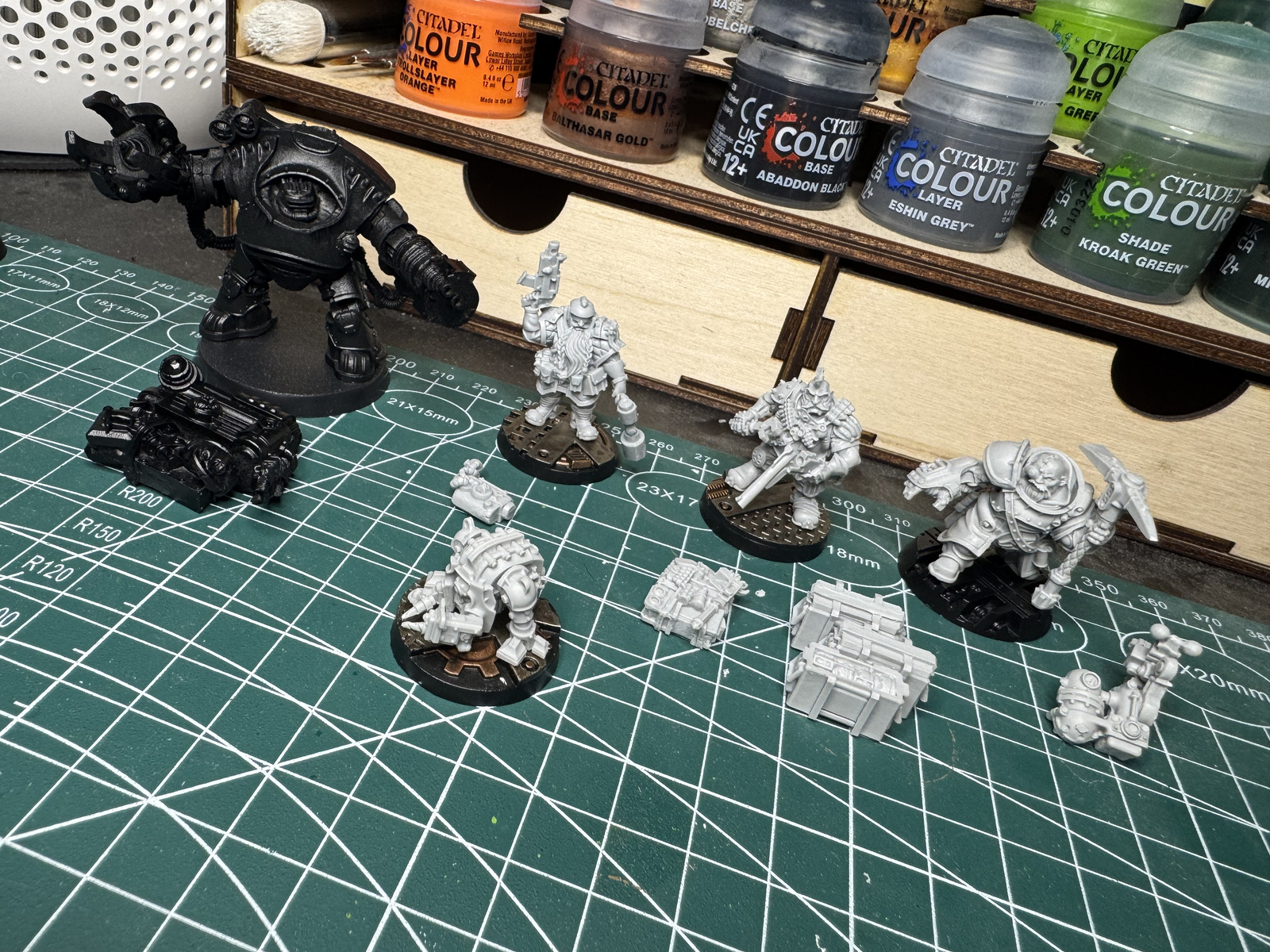 The assembled plastic crew, posing without backpacks